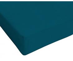 Italian Bed Linen Max Color Lenzuolo sotto Matrimoniale King Size, 100% Cotone, Verde Petrolio, 180 x 200 cm