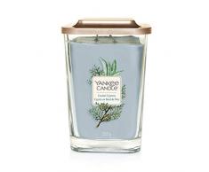 Yankee Candle Elevation Collection piattaforma con coperchio grande 2-wick Square candela profumata,: Cypress