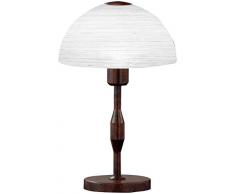 Honsel Leuchten 57951 - Lampada da tavolo a 3 punti luce, con vetro smerigliato antico, colore: Ruggine