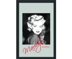 Empire 537881 Marilyn Monroe Fotografie - Quadro su vetro stampato con cornice in plastica effetto legno - Misura 20 x 30 cm