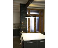 Proiettore Barcellona Cocotte 64187-Ciondolo rotondo, in acciaio, colore: nero