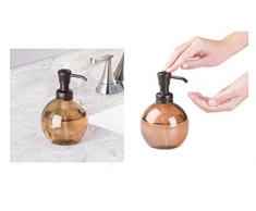 InterDesign Hamilton Pompa Dispenser di Sapone, Vetro, Beige, 10.25x15.25x0.2 cm