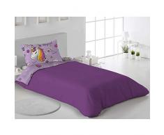 DHestia - Set copripiumino per bambini e bambine, reversibile + cuscino 50 x 50 cm, 100% cotone, copripiumino set unicorno magico, 170 x 240 cm