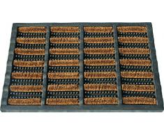 ID Opaco 4060Â combimat Tappeto Zerbino Fibra Cocco/Acciaio zincato/Gomma Beige 60Â x 40Â x 2,29Â cm