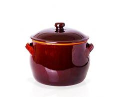 Benegiamo Arte e Terracotta BNG064 Pentola con Coperchio, Multicolore