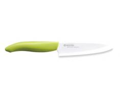 Kyocera FK-130-WH GR - Coltello universale con manico ergonomico e lama in ceramica, 13 cm, colore: Verde