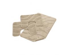 FERIDRAS Onda Tappeto, Polipropilene, Beige, 50x80x0.1 cm