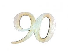 Petra S Kit creativo News a gez3390 20 x compleanno numero 90, 33 mm, holzfarbe, 12 x 18 x 3 cm