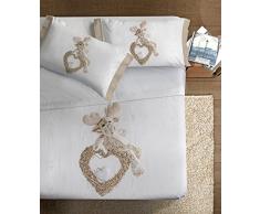 Ipersan Parure Lenzuola Fotografico Piazzato Fine-Art 1 Piazza 1/2 Renna, 100% Cotone, Grigio, Mezza, 90 x 200 cm, 2 unitÃ 