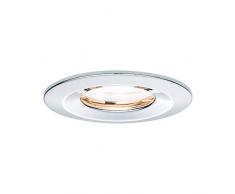 Paulmann 93627 Led Nova Faretto da Incasso Rotondo da Soffitto, 7 W, Gu10, Cromato, Dimmerabile, Ip65, Impermeabile, da Incasso, In Alluminio, 7 W
