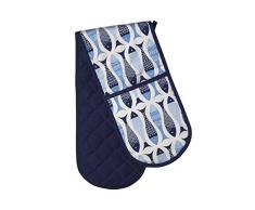 Premier Housewares Guanto da Forno Doppio Pesci, Blu