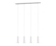 Trio Leuchten 312400401 - Lampadario a sospensione Marley, in metallo bianco opaco, non incluso 1 x GU10