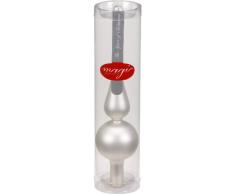 Inge-glas 11000225 - Punta per Albero di Natale, 26 cm, Colore: Bianco