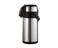 axentia Dispenser termico in acciaio INOX - Borraccia termica portatile da 3 litri e con rubinetto - Caraffa termica portatile, ca. 37x16x15 cm