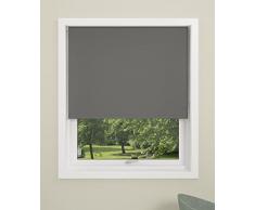 Debel Tenda Uni a Rullo, 100Â x 150Â cm, avvolgibile, 100% Poliestere, Colore: Nero, Grigio, 100 x 175 cm