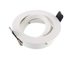 SEBSON, faretto da incasso colore bianco/incasso (LED/alogeno), 1 pezzo, alluminio