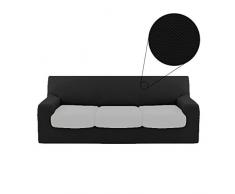Biancaluna Copristruttura 3 posti Copridivano Genius 180 a 250 cm R457 Nero