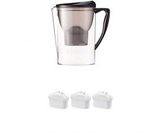 AmazonBasics - Caraffa filtrante per lacqua, 2.3 L & Cartucce filtranti per Acqua, Confezione da 3