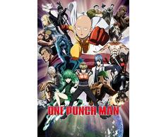 Grupo Erik FP4305 Poster One Punch Man Collage, carta, Multicolore, 91 x 61,5 x 0,1 cm