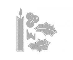 RAYHER 60273000Â Fustella: Advent Candela, 7Â X 7, 5Â cm, 5Â Pezzi, Acciaio, Argento, 17Â x 10Â x 0.1Â cm