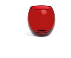 Excelsa Corinto Set 6 Bicchieri Acqua, Rosso, 6 unitÃ