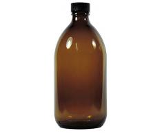 Viva per la casa Bottiglia Farmacia, Medicina/braunglasflasche inkulsive Un Etichetta, Vetro, Marrone, 1 x 500ml
