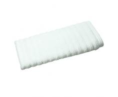 iDesign Ribbed Bagno a Coste, Morbido Cotone 100%, Asciugamano Viso e Corpo con Nastro per Appendere, Celeste, 71,1 cm x 40,6 cm x 0,3 cm