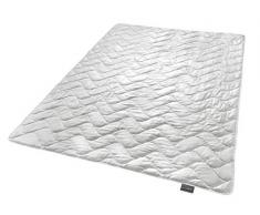 Traumnacht Exlcusiv, Biancheria da Letto, 100% Seta Selvatica, Leggero, Bianco, 155 x 220 cm