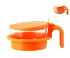 Home Formaggera, Arancione/Trasparente, 15x12x6 cm