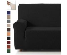 Eiffel Textile Copridivano Elasticizzato, Stile Rustico 4 posti 41x21x6 cm Nero