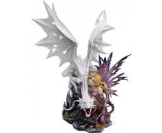 Nemesis Now - Statuetta di Drago Aarya, 42 cm, Colore: Bianco, 52 cm