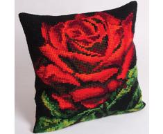 Collezione dArte 40 x 40 cm Rosa Damascena Punto Croce Cuscino Kit