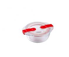 Pyrex Cook & Heat contenitore tondo per alimenti in vetro borosilicato con coperchio sfiatavapore per il microonde â cuocere in forno, conservare & riscaldare - 14x12cm -