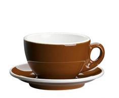 Cilio - Tazza da Espresso Roma, sottotazza Incluso, Marrone