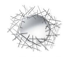 Alessi - FC08 - Blow up Specchio da parete con cornice in acciaio cromato., acciaio inox