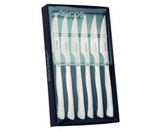 Arcos Coltelleria da Tavola, Set di Coltelli da Bistecca 6 pezzi (6 Coltelli), Monoblocco Unipezzo, Colore Argento