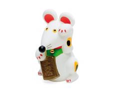Outlook Design V971T00012 Mouse Money Bank Salvadanaio a Topolino, Bianco