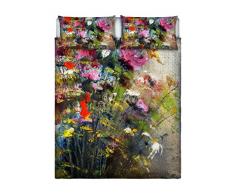 Italian Bed Linen Parure Letto 2 Pst Con Stampa Digitale, Multicolore, 255 X 300 X 1 Cm