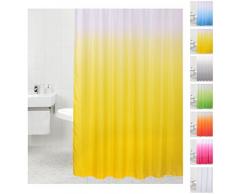 Sanilo D032582 tenda da doccia, molti monocolore a scelta, anti-muffa-effetto, tessuto, giallo, 180 x 200 cm