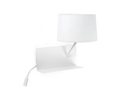 Faro 28414 - HANDY Lampada da parete bianca con lettore LED sinistra