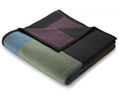 biederlack Coperta Avvolgente soffice e Morbida Coperta da Soggiorno âLana Colour - Quaderâ in Lana, colorato Scozzese, Coperta da Divano di Dimensioni 150x200 cm, 726766
