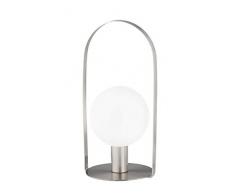 WOFI - Lampada da tavolo per interni, in nichel opaco, 28 W