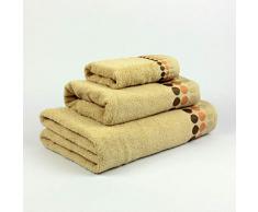 Flor De AlgodÃ³n Set di Asciugamani da Bagno, Sfere, 400 gr/m2 30 x 50cm, 50 x 90 m, 100 x 140 cm Cammello
