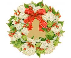 Caspari Ortensia Ghirlanda fustellato tovagliette all Americana, Colore: Blu, Confezione da 4