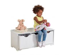 Kidkraft 14564 Nantucket - Panca in Legno con 3 Cassettoni Portaoggetti, per la Cameretta dei Bambini, Bianco