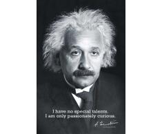 Empire Merchandising, Poster di Albert Einstein, con Foto e Citazione, Nero (Schwarz), 24 x 36