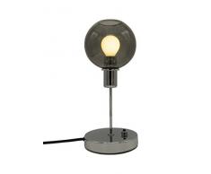 SP Light and Design Diva Shirley Vetro R, Struttura cromata Lampada da Tavolo 4 W, Grigio