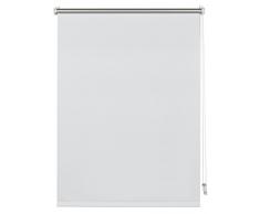 Deco Company Tenda termica a rullo con morsetti o da incollare, Risparmio energetico, Tutte parti montaggio incluse, Poliestere, Bianco, 90 x 210 cm, 23-1039