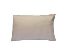 Dreamscene Tinta Unita Morbida Federa in Flanella di Cotone Spazzolato, Crema, Full