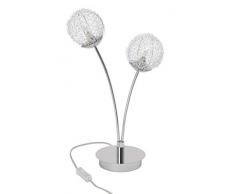 Brillante Belis lampada da tavolo, 2-Bulb per 2 x G9 33 Watt lampadine (in dotazione) in metallo cromato G80542 / 15